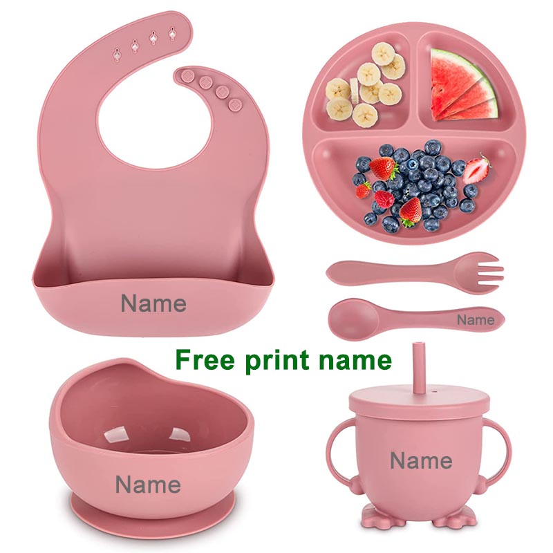 Baby Food Menu - Spersonalizowana nazwa zestawy karmienie dziecka silikonowe